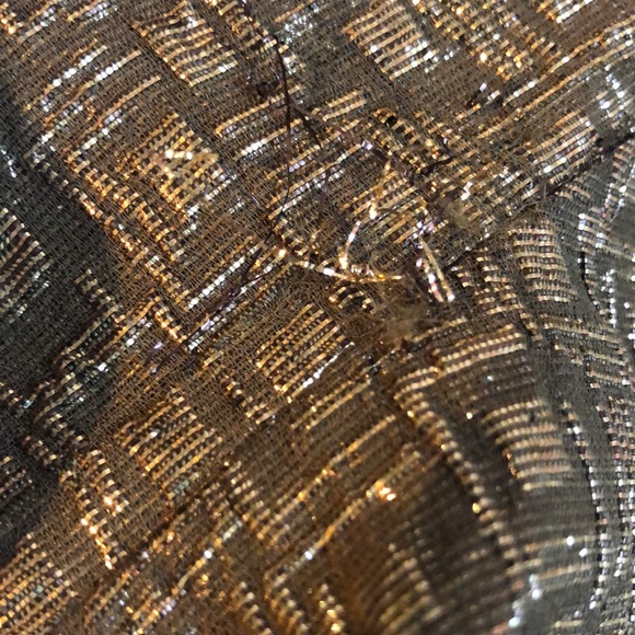 Rochas FW/12 Metallic Gold Geometric-Jacquard Sleeveless Blouse - Picture 5 of 8